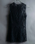 "D&amp;G" Botanical pattern lace shift dress