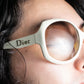 "DIOR" Butterfly frame ivory color sunglasses