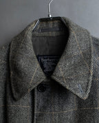 "BURBERRYS" Fine check pattern herringbone coat