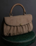 "LUCE SAINT-CLAR" Special textured leather one-handle bag