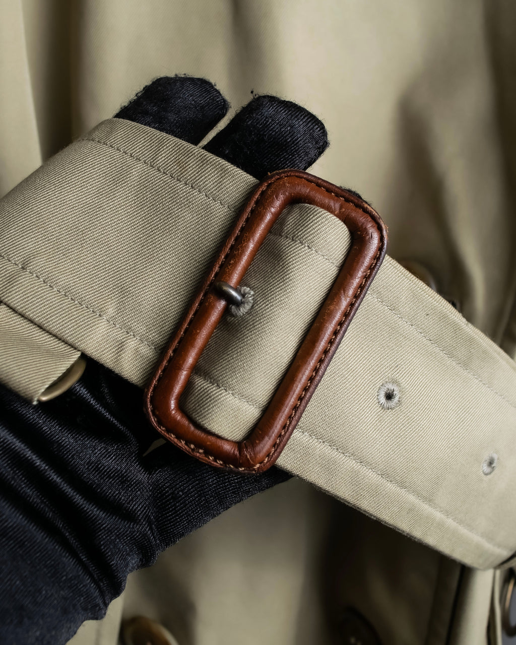 "BURBERRYS" Military detail long trench coat