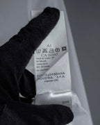 "Dolce & Gabbana" Tiered frill design white shirt