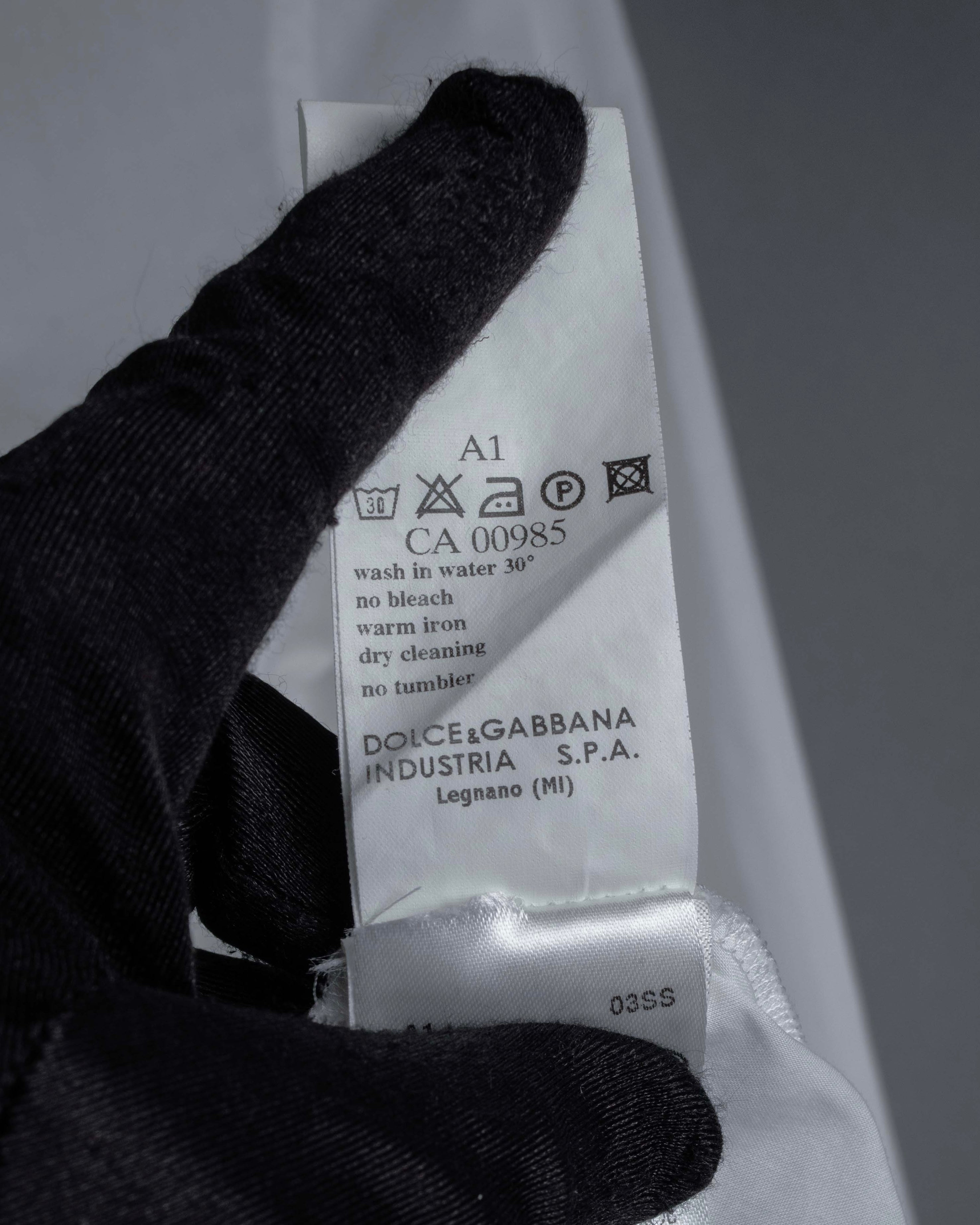 "Dolce & Gabbana" Tiered frill design white shirt