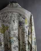 "HERMES" Margiela period Les Étoiles, Stars silk shirt