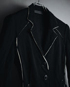 "Donna Karan" Contrast piped tailored jacket