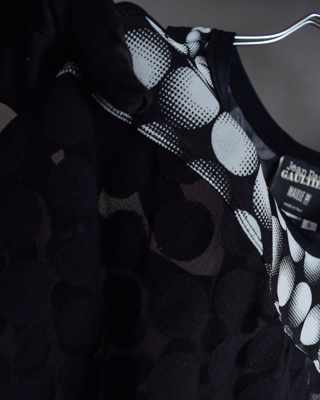 "JEAN PAUL GAULTIER MAILLE FEMME" Layered dot illusion mesh dress