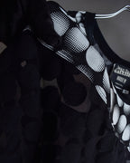 "JEAN PAUL GAULTIER MAILLE FEMME" Layered dot illusion mesh dress