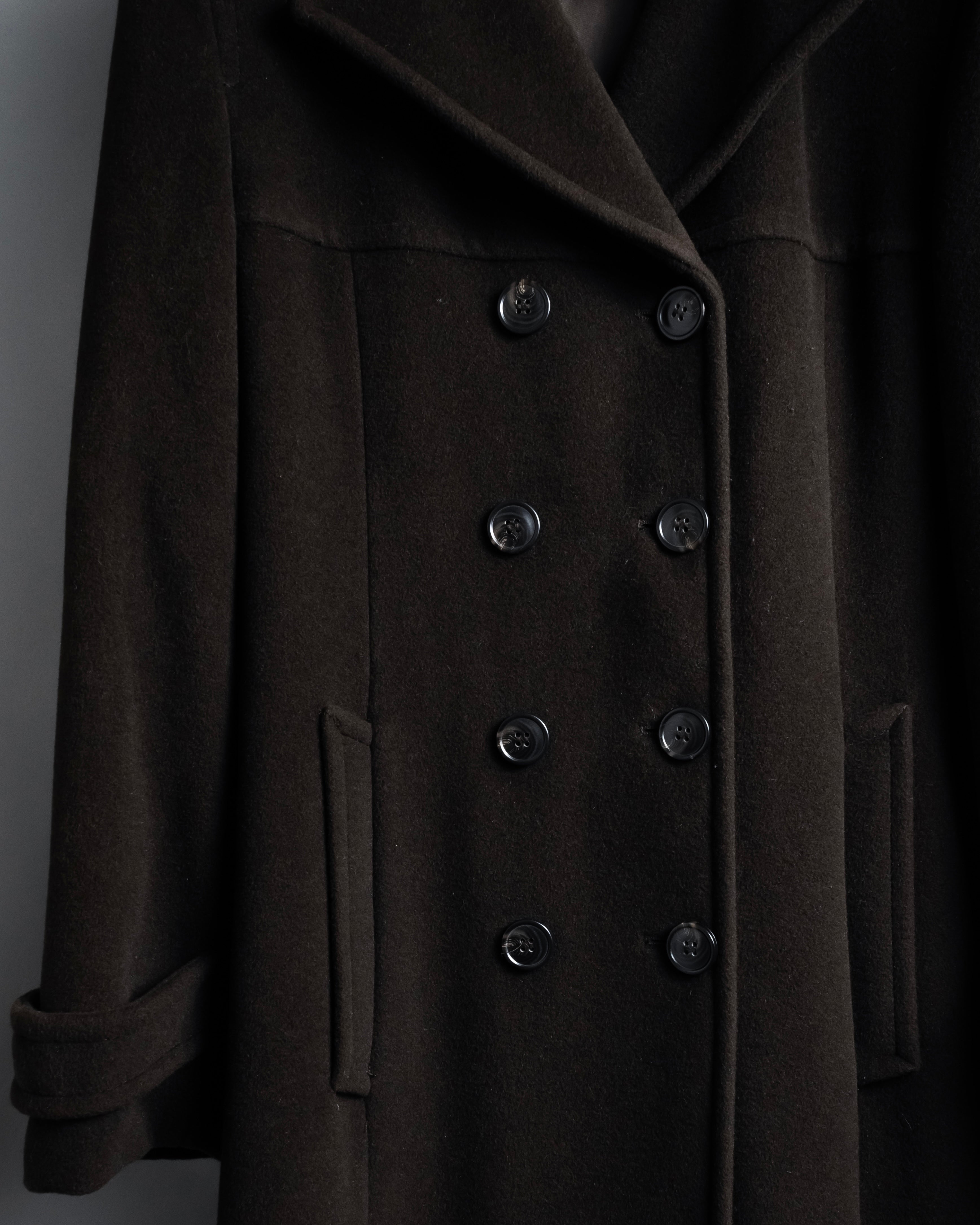 "MAX&Co." 90's Classic maxi-length angora mix long coat