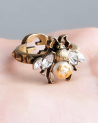 "GUCCI" Bee motif interlocking G ring