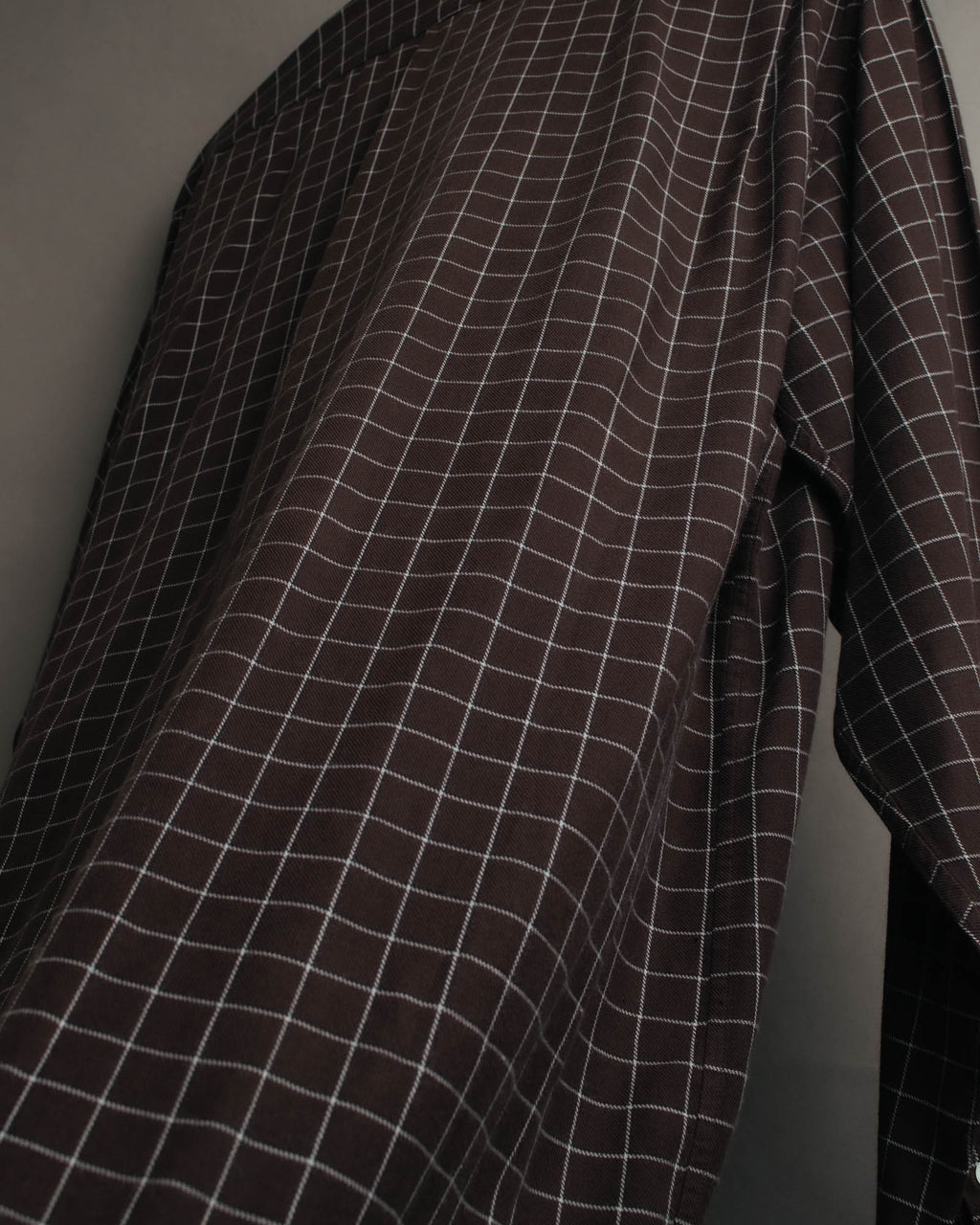 -SPECIAL- “HERMES” 90’s-00’s Windowpane checked sellier button shirt
