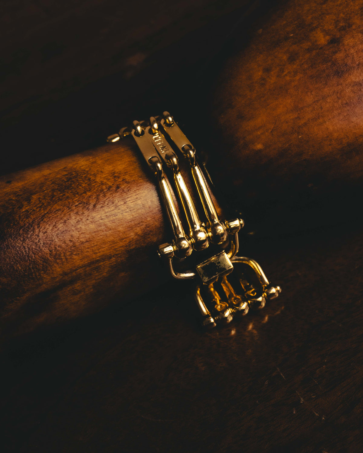 "CELINE" 80's-90's Sculptural horsebit link bracelet