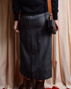 "HERMES" Margiela period semi-flared wool skirt