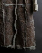 "Dolce &amp; Gabbana" Mouton &amp; knit combination design coat