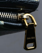 "MIU MIU" Crescent moon print compact wallet