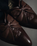 "YVES SAINT LAURENT" Elegant ribbon leather pumps