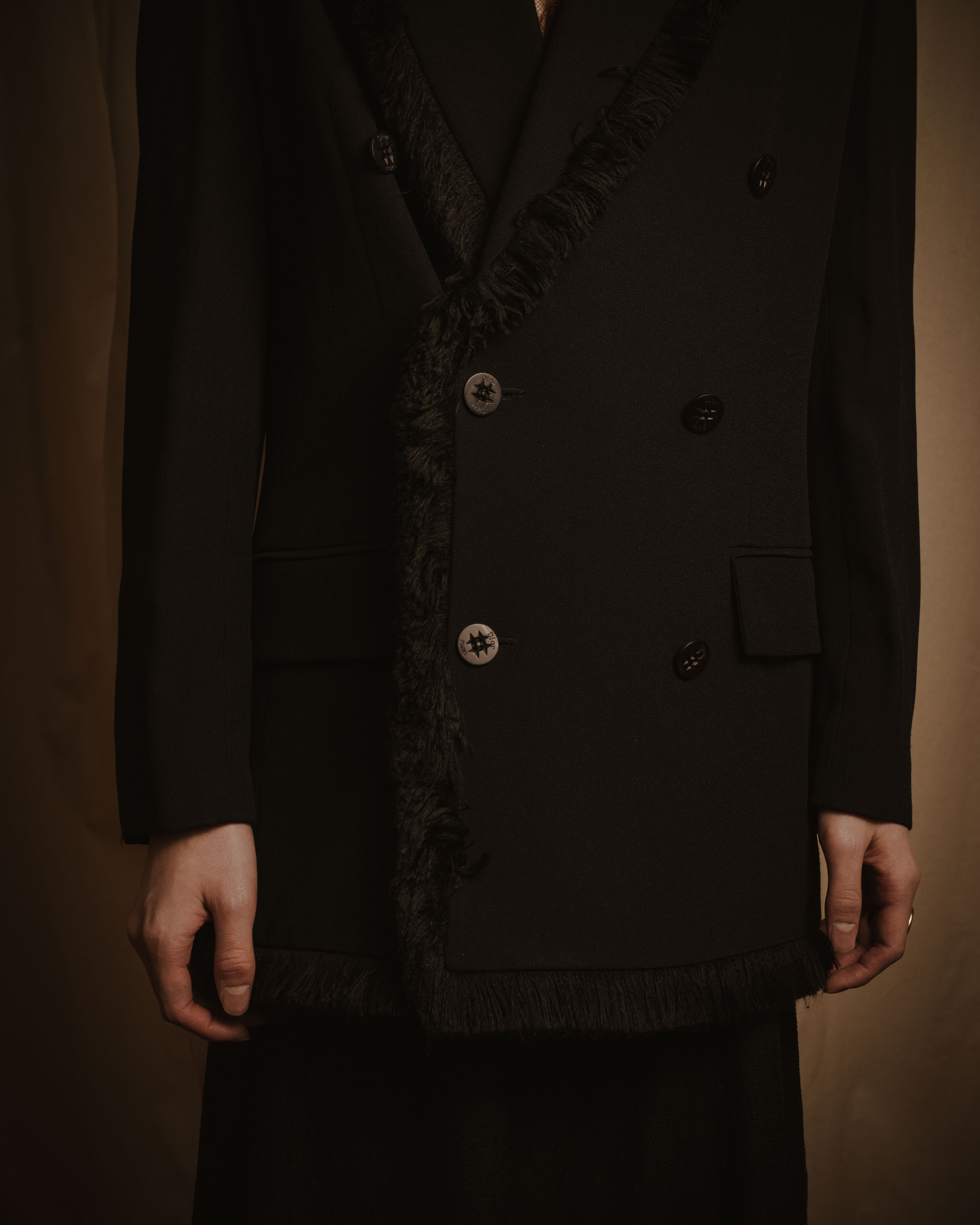 –SPECIAL– "Christian Dior"
98SS fringed peak lapel double breasted jacket