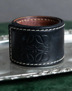 "LOEWE" Stitch accent leather bangle