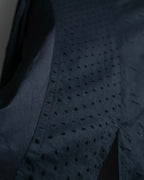 “Y’s COMPOSITION: SEE ATTACHED LABEL” Layered design multi buttons tail coat