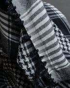 "Vintage houndstooth combination pattern large stole"