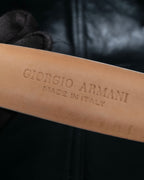 "GIORGIO ARMANI" Genuine leather white color belt