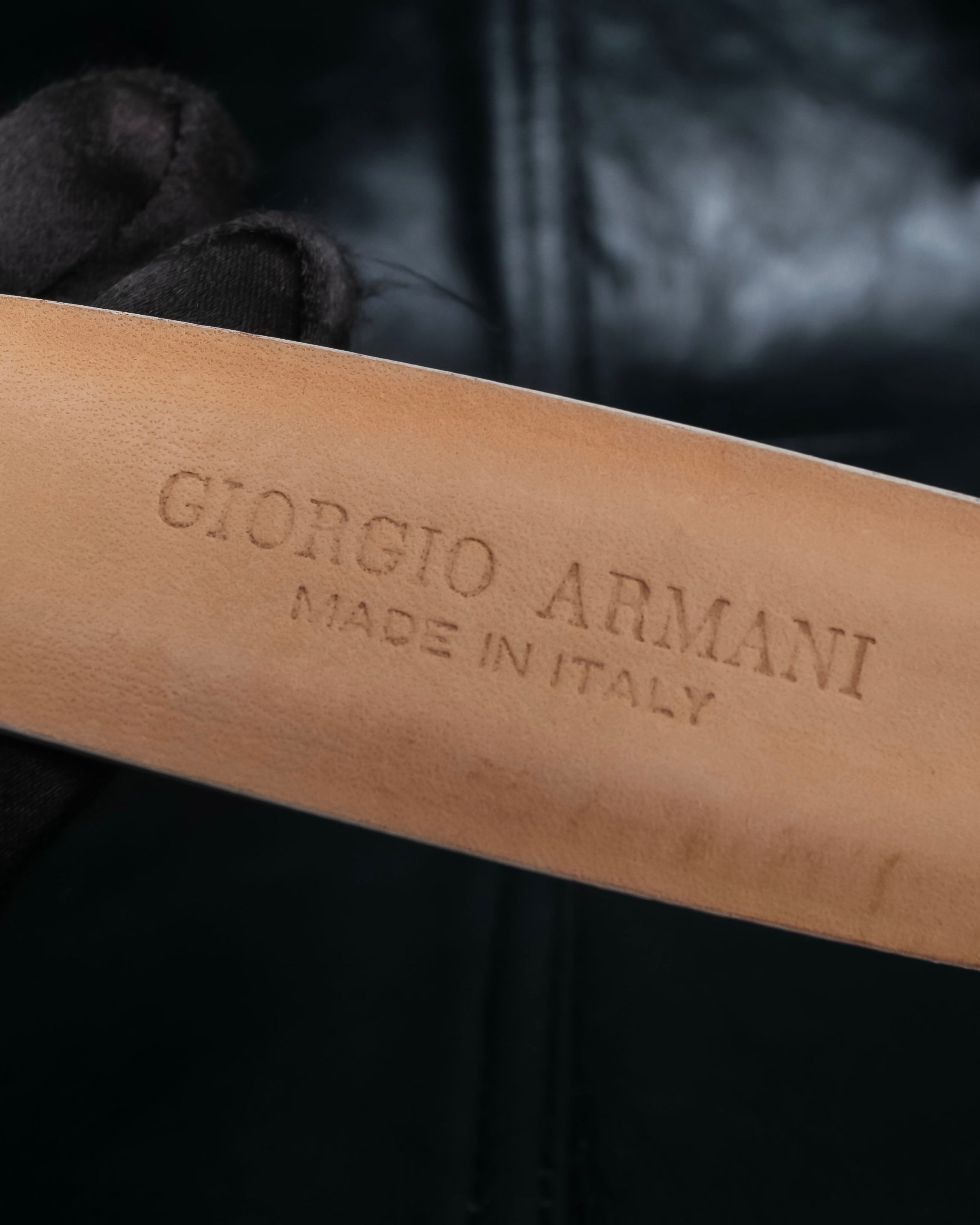 "GIORGIO ARMANI" Genuine leather white color belt