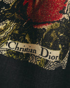 "Christian Dior" 80's-90's Floral paisley patterned large scarf