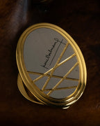 "BALMAIN" Abstract line motif scarf clip pendant