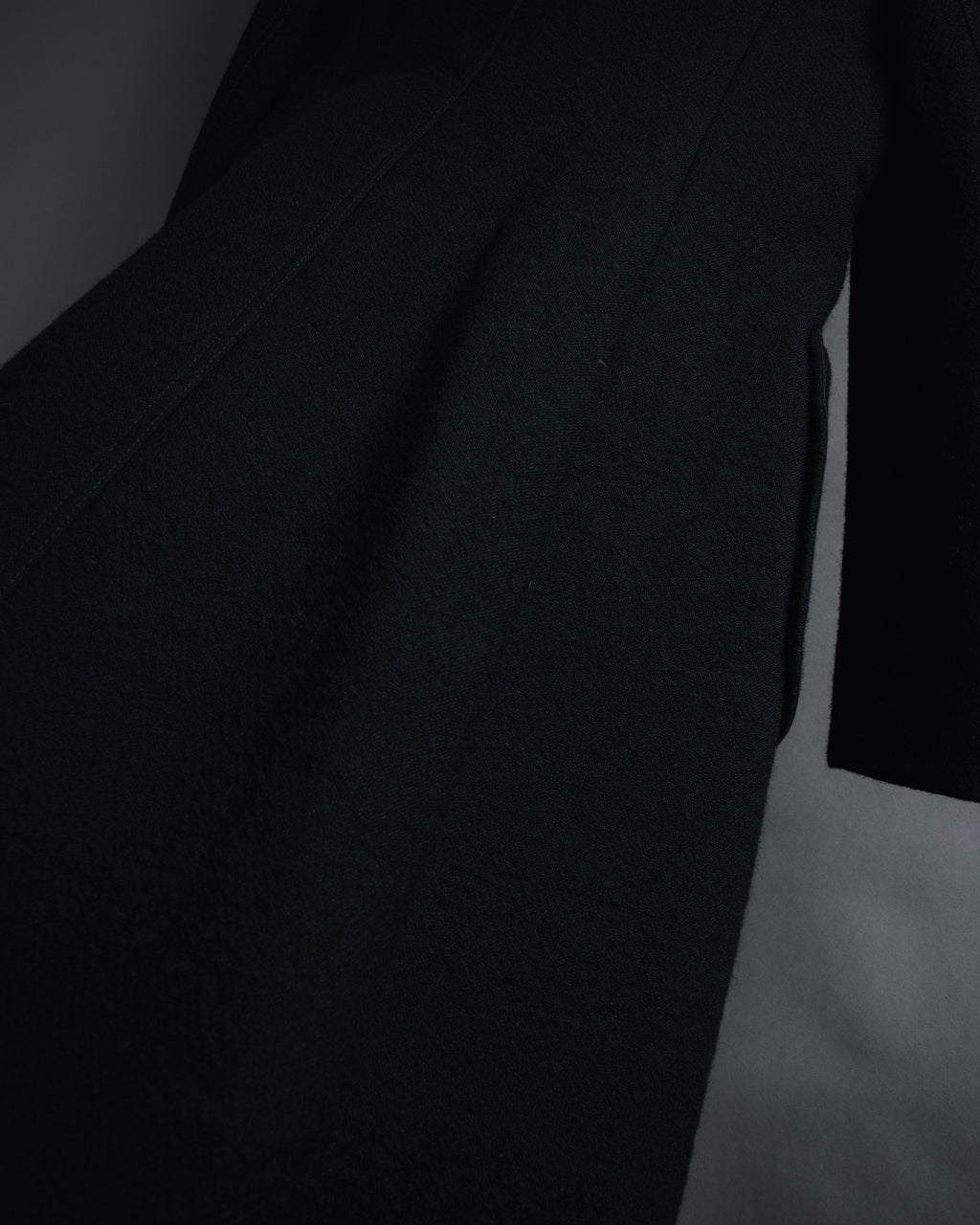 –SPECIALS– "LOEWE" 2017-2018 Minimal a-line calfskin piping coat