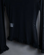 “Jean Paul Gautier” Fringe detailed  asymmetry shear top