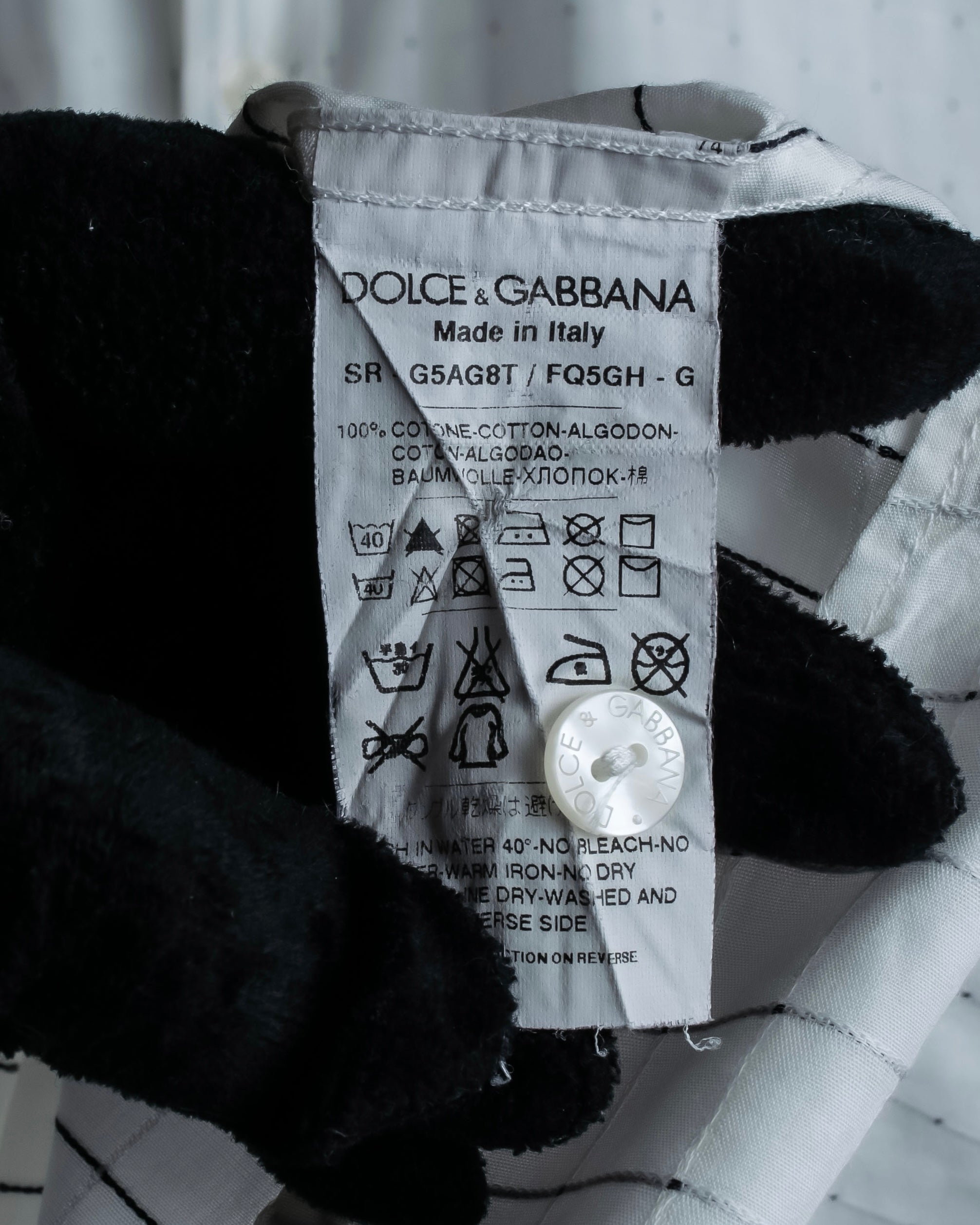 "Dolce & Gabbana" Grid stitch broadcloth shirt