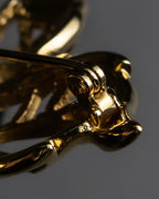 "Christian Dior" Floral motif gold brooch