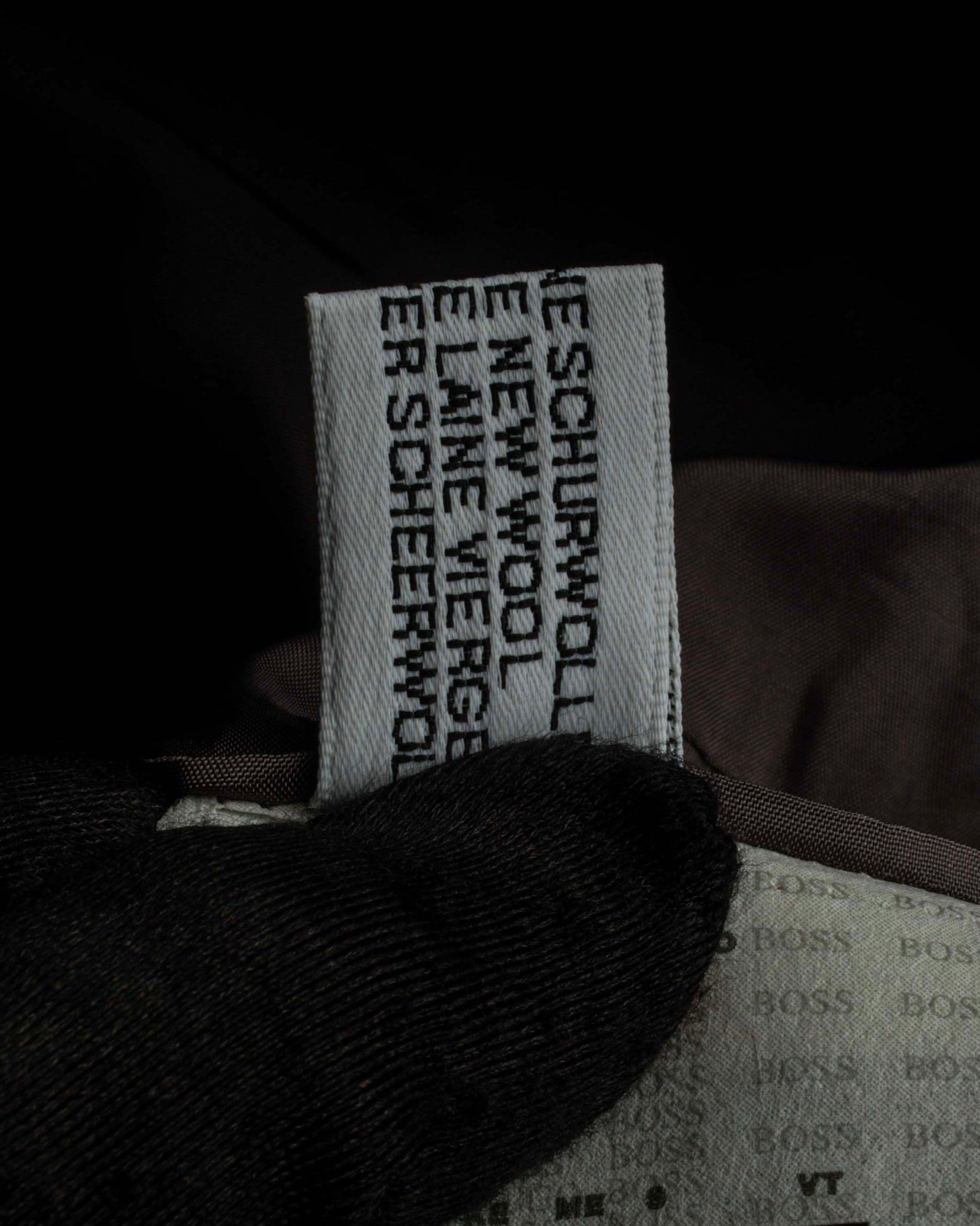 "HUGO BOSS" Fine-gauge wool khaki gray set up