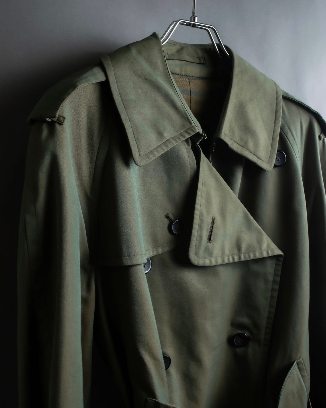 "BURBERRYS" Iridescent belted oversized trench coat