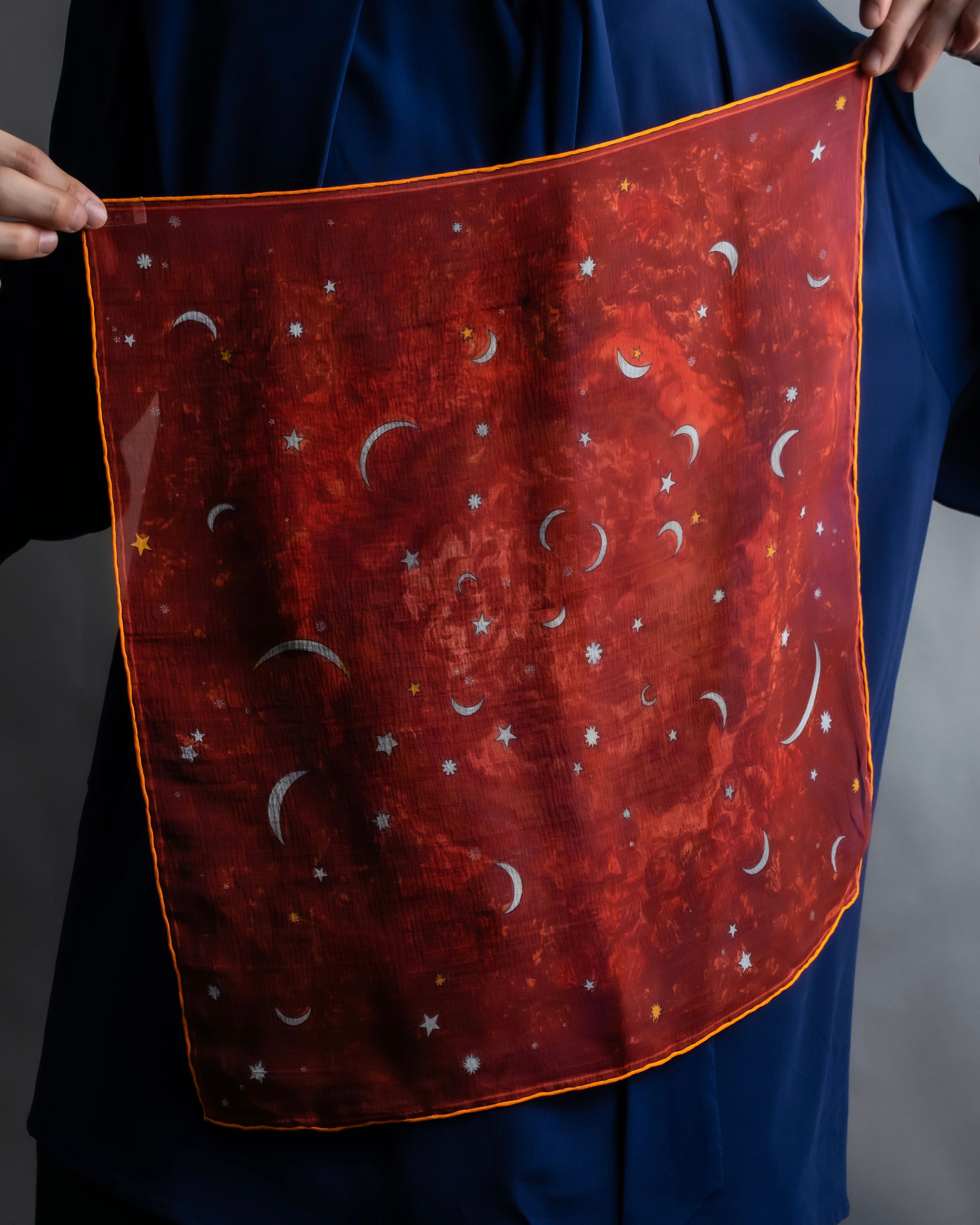 "HERMES" Celestial motif petit carre scarf