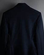 "CELINE" 90’s Sculpted double-breasted peak lapel tailored jacket