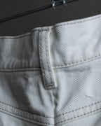 "MAISON MARGIELA" 21SS Washed raw cut flared cropped denim pants