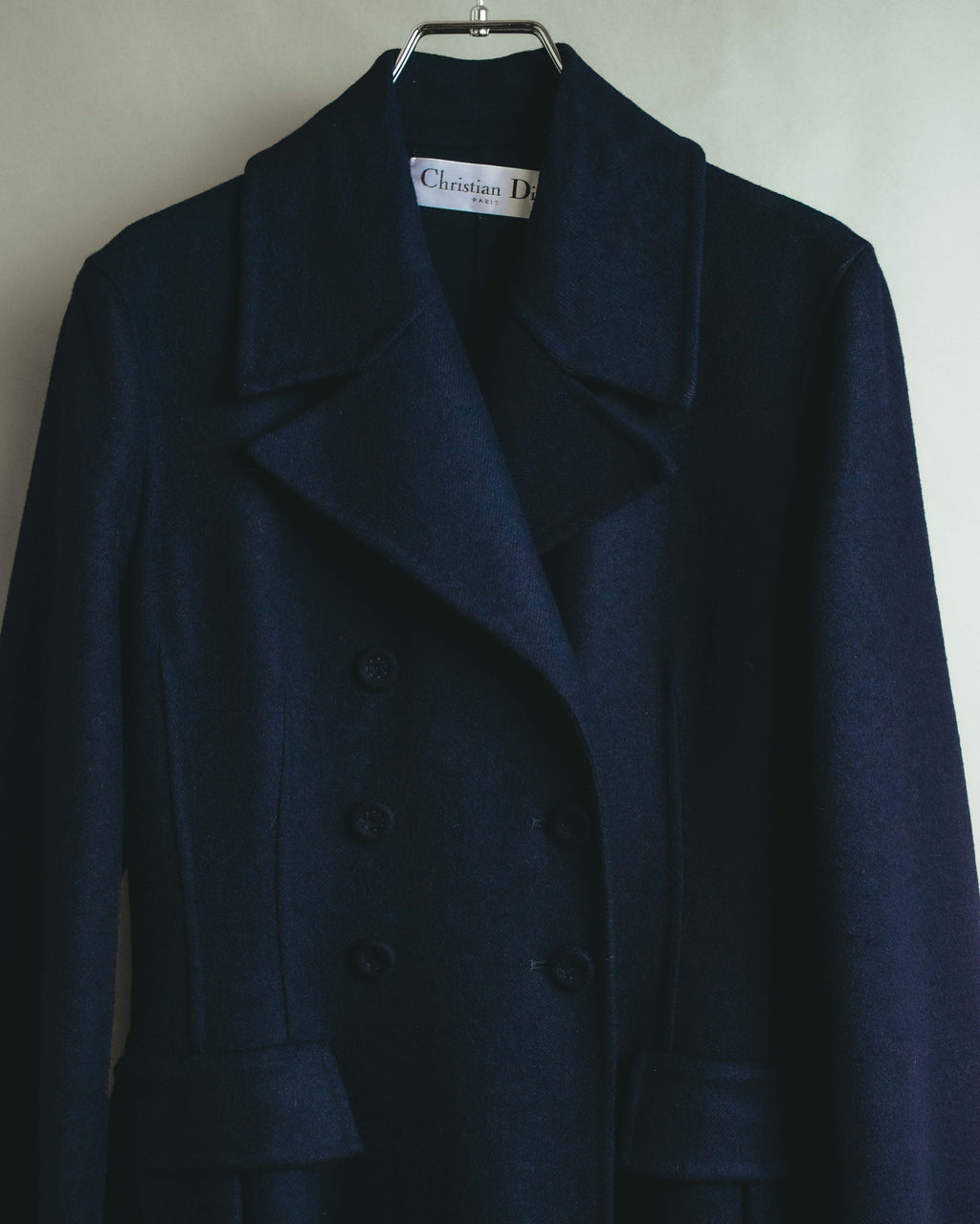 -SPECIAL- “Christian Dior” 2017 AW Navy double breasted A line long coat