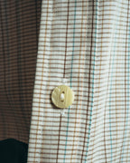 "Yves Saint Laurent" 70's Classic checked dress shirt