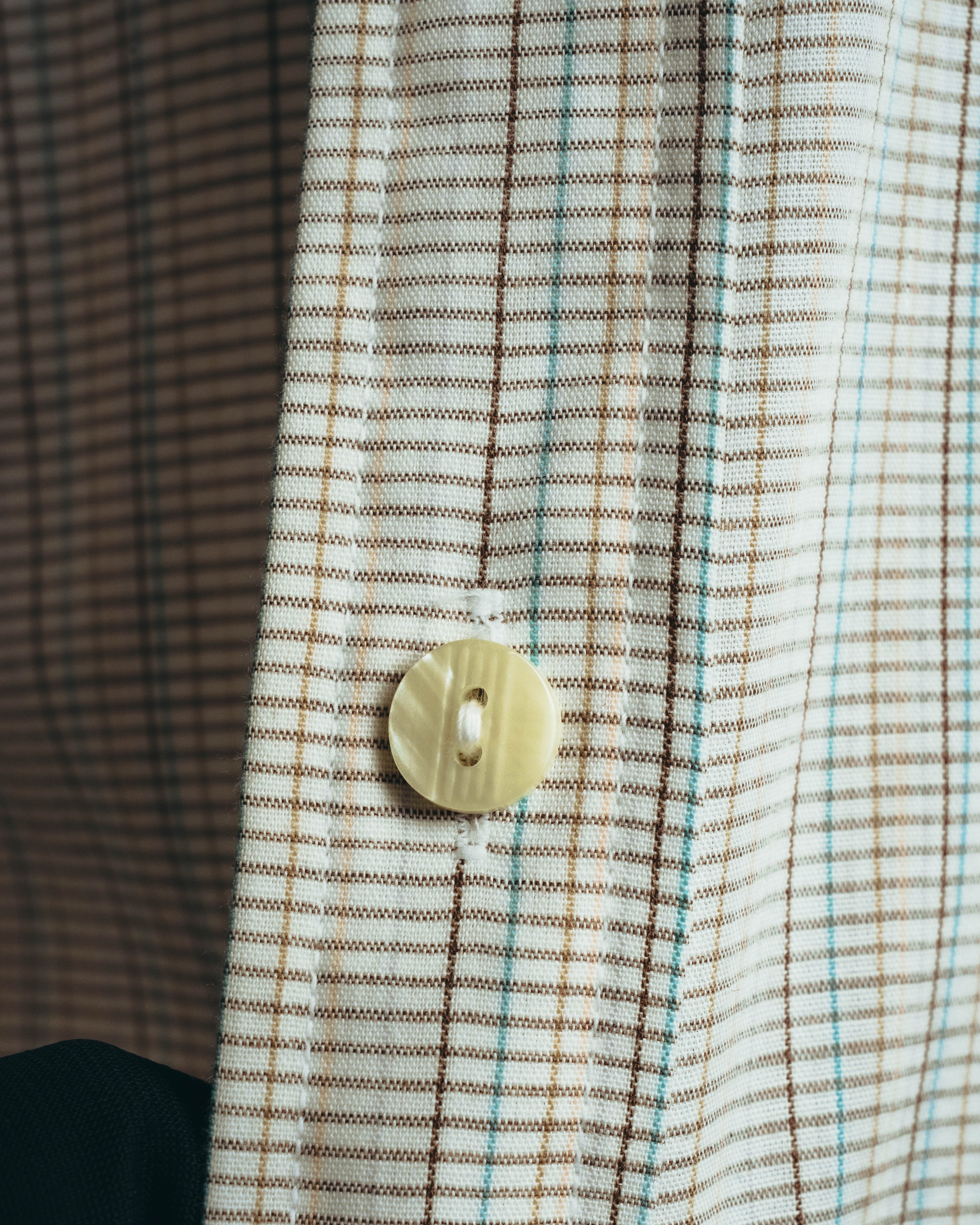 "Yves Saint Laurent" 70's Classic checked dress shirt
