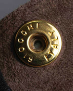 "CELINE" Horse tack motif metal fittings design suede vest