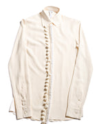 LOEWE by Jonathan Anderson/ Front Rope Trim Designed Dress Shirt Ivory