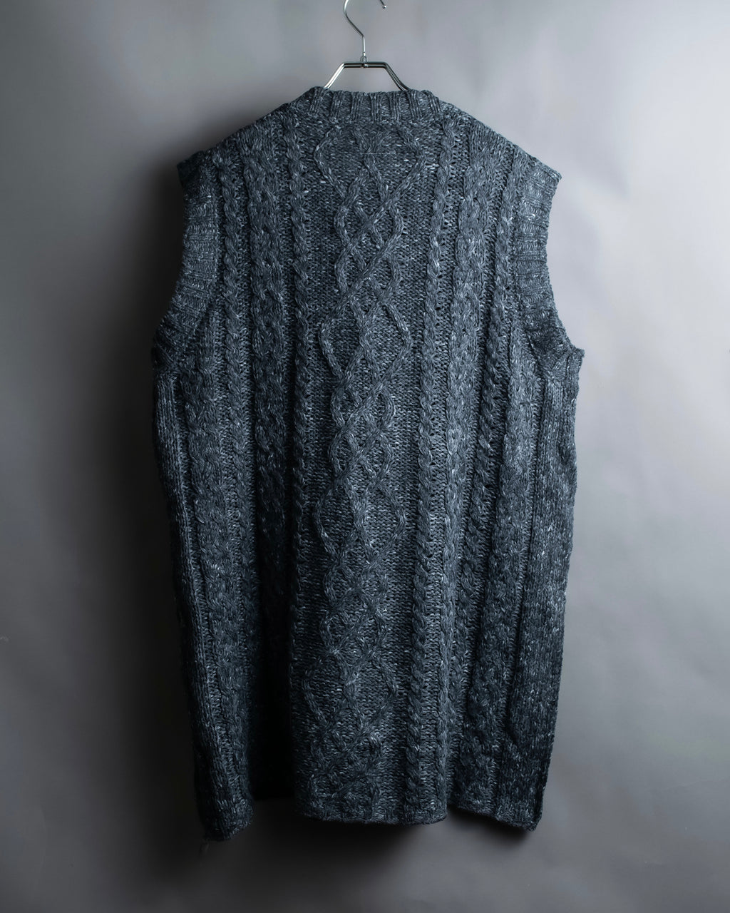 "MM6 MAISON MARGIELA" Cabled melange sleeveless knit