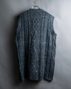 "MM6 MAISON MARGIELA" Cabled melange sleeveless knit