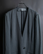 "Christian Dior" Pinstripe collarless jacket