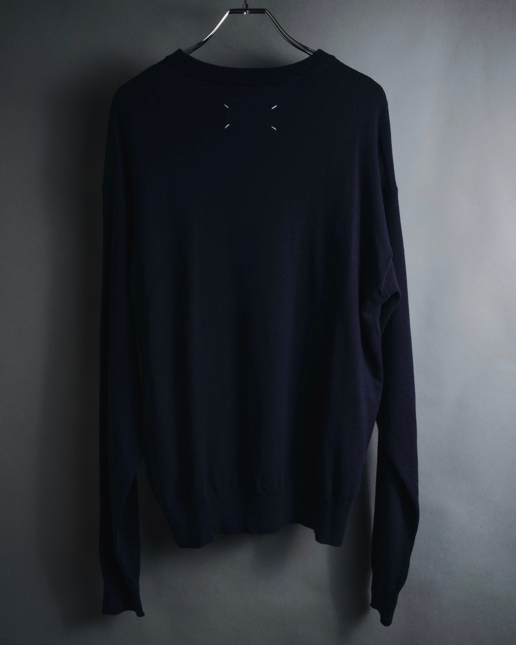 "Maison Margiela" Deconstructed arm-slit crewneck knit pullover