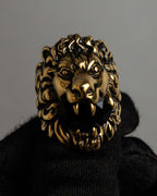 "GUCCI" Michele period lion head gold ring