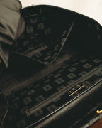 -SPECIAL- “Yves Saint Laurent” 80’s-90’s Crocodile embossed lace-up handbag