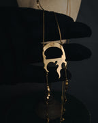 –SPECIAL– "Christian Dior" 2001-05’s Flaming D long station necklace