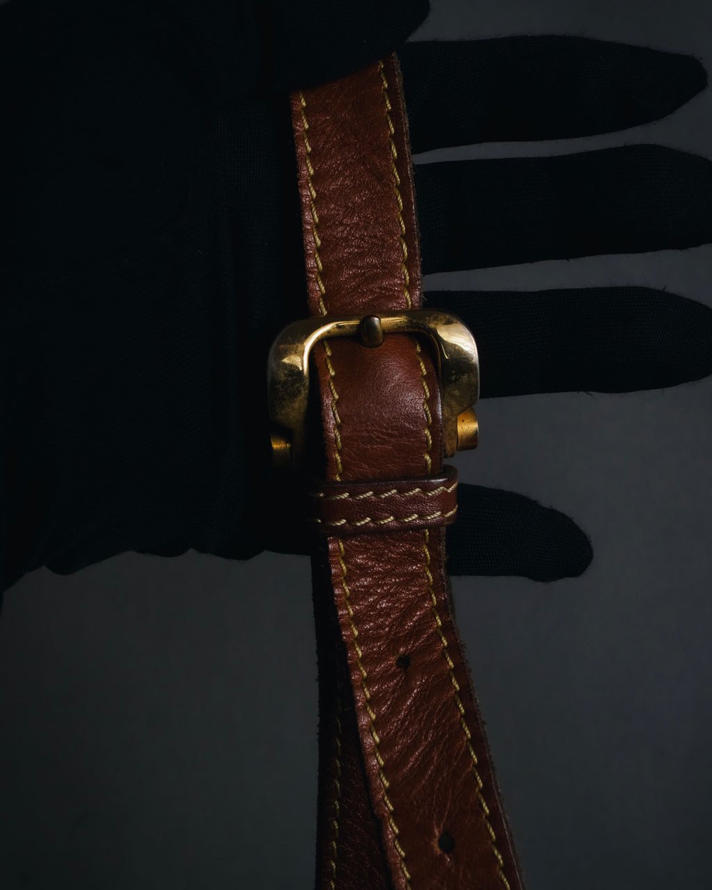 "LOEWE" 80’s bicolor nappa leather and suede shoulder bag