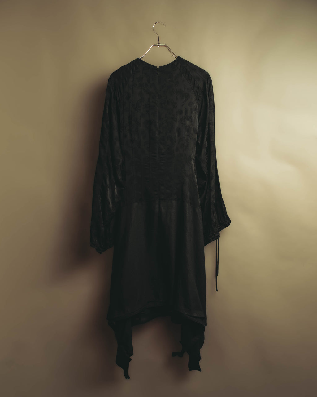 –SPECIAL– “LOEWE” 10’s-20’s Floral jacquard gathered long dress